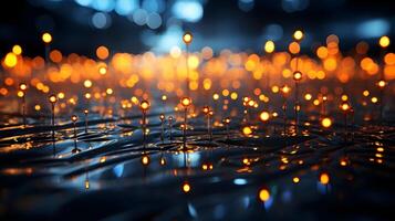 technology futuristic Network connection concept with connecting glowing dots and lines circuit background . photo