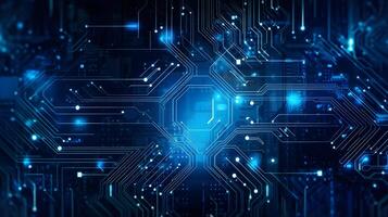 technology futuristic Network connection concept with connecting glowing dots and lines circuit background . photo
