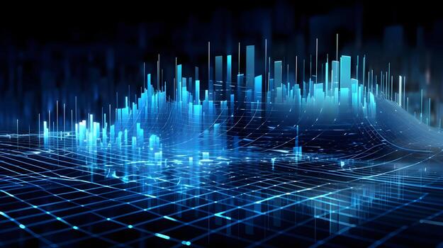 technology futuristic Network connection concept with connecting glowing dots and lines circuit background . photo