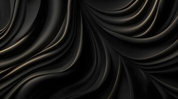 black luxury abstract background with lines and waves golden elegant texture backdrop . photo