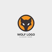 lobo y zorro icono logo vector