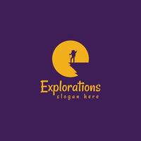 Outdoor explorations logo and icon vector