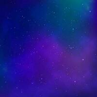 Starry night sky. Universe nebula. Outer space and milky way. Vector