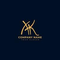 Ak Initial signature logo vector design