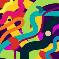 Colorful Groovy background design concept vector