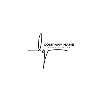 Lq Initial signature logo vector design