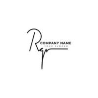 Rq Initial signature logo vector design