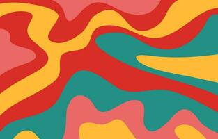 Colorful Groovy background design concept vector