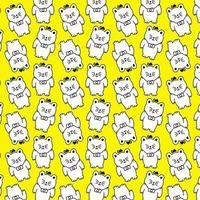 cute cat vector pattern for tee print and background wallpaper