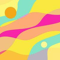Colorful Groovy background design concept vector