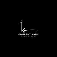 Is Initial signature logo vector design