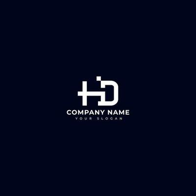 Modern letter HD logo vector design template