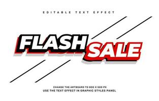 Flash sale editable text effect template vector