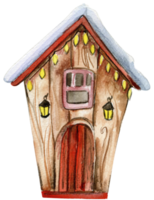 An old wooden house . An old rusty enamel element. png