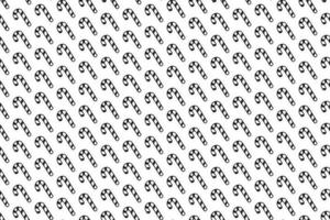 Black Candy Cane Seamless Pattern background on white. Perfect for gift wraps, wrapping paper, prints, backdrops. Vector Illustration. EPS 10.