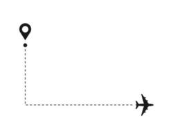 Airplane routes vector icon. Plane paths symbol. rip, travel, holiday vector icon