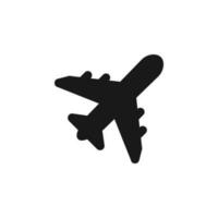 Airplane icon vector illustration. Vector airplane simple flat line style.