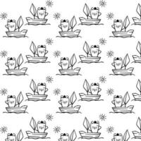 cute cat vector pattern for tee print and background wallpaper