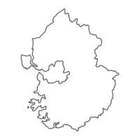 Gyeonggi province map, province of South Korea. Vector illustration.