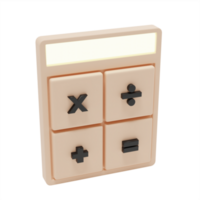 3d stylish calculator with high quality render png