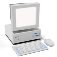 3d del desktop computer con alto qualità rendere png