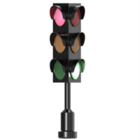 3d illustration of traffic lights with high quality render png