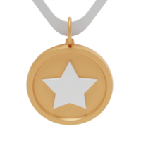 3d elegante medalla con alto calidad hacer png