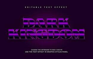 Dark kingdom editable text effect template vector