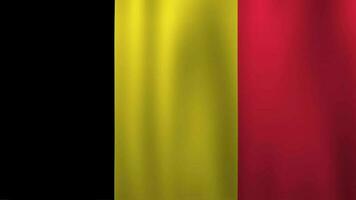 belgian flag waving. suitable for background video