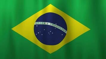 Brazil flag waving. suitable for background video