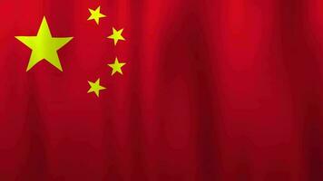 Chinesisch Flagge winken. geeignet zum Hintergrund video