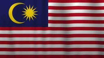 malaysisch Flagge winken. geeignet zum Hintergrund video