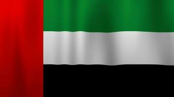 united arab emirates flag waving. suitable for background video