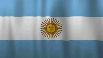 Argentina flag waving. suitable for background video