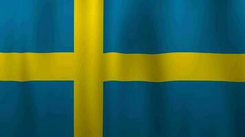 svenska flagga vinka. lämplig för bakgrund video