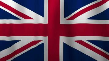 united kingdom flag waving. suitable for background video