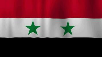 syrian flag waving. suitable for background video