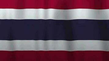 Tailândia bandeira acenando. adequado para fundo video