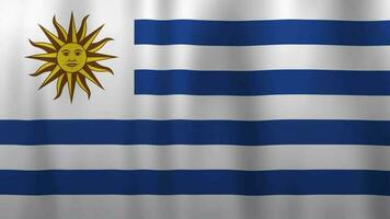 Uruguay drapeau agitant. adapté pour Contexte video