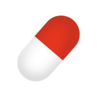 Red capsule isolated icon png
