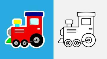 Toy train locomotive icon template. Vector illustration.