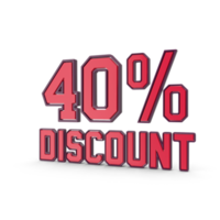 40 percent off discount sale symbol png