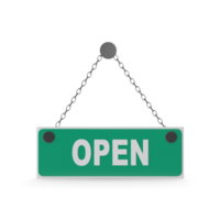 Open sign hanging advertisement png