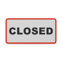 Closed sign board png