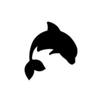 Dolphin icon vector. Fish illustration sign. killer whale symbol. Sea life logo. vector