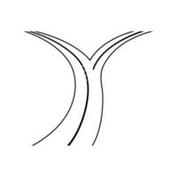 la carretera icono vector. ruta ilustración signo. viaje símbolo o logo. vector
