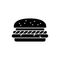 Burger icon vector. fast food illustration sign. food symbol. vector
