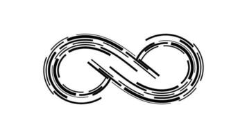 vector illustration of infinity technology symbol