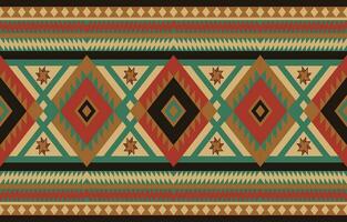 Seamless colorful navajo pattern vector