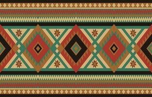 Seamless colorful navajo pattern vector